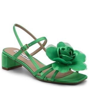 Charles David Deb Floral Low Heel Sandal - Green