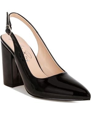LONDON RAG Omaga Pin Buckle Slingback Heels - Black