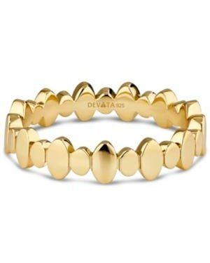 DEVATA Oval Link Ring In Plated Sterling Silver Size - Metallic