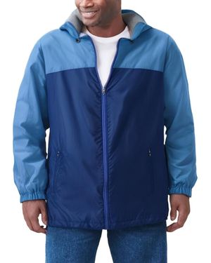 Kingsize Big & Tall Jersey-lined Windbreaker - Blue
