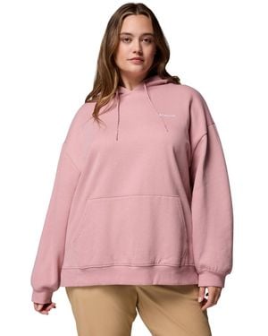 Columbia Plus Size Aldermore Kangaroo Pocket Hoodie - Pink
