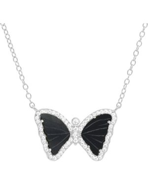KAMARIA Mini Butterfly Necklace - White