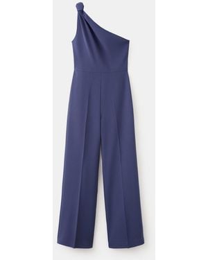 Mango Knot Long Jumpsuit - Blue