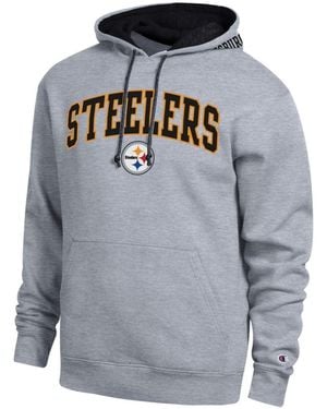 Champion Pittsburgh Steelers Contrast Pullover Hoodie - Gray