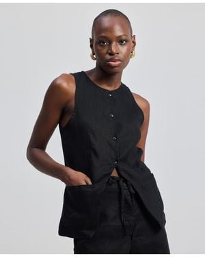 REISTOR Hemp Vest Jacket - Black