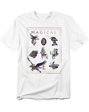 Harry Potter Magical Creatures Book Cover T Shirt - White
