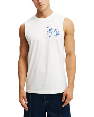 Cotton On Graphic Muscle Tank Top - White