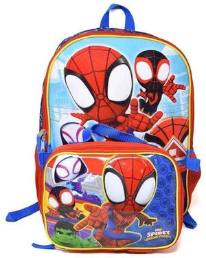 Marvel The Amazing Spidey & Friends 16" Shoulder Backpack For School - Blue