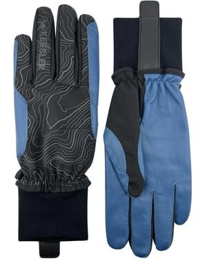 KESSLER Insolated Leather Palm And Touchscreen Snow Gloves "hafjell - Blue