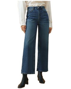 Hey Joanie The Cityer Crop Wide Jeans - Blue