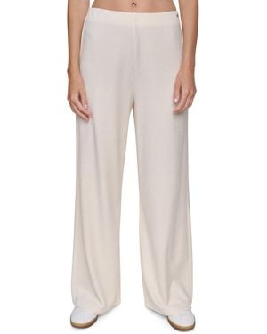 DKNY High-rise Wide-leg Pants - Natural