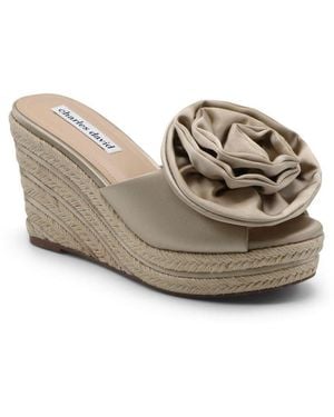 Charles David Crash Platform Wedge Sandal - White