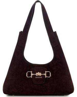 Guess Sunset Medium Hobo Handbag - Purple