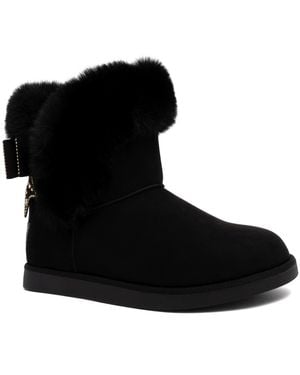 Juicy Couture Kamper Studded-bow Round-toe Ankle Booties - Black