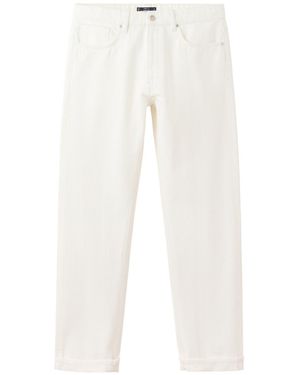Mango Pola Straight-leg Mid-rise Jeans - White