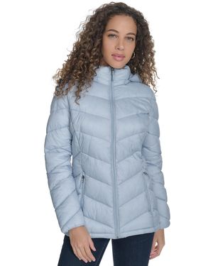 Charter Club Packable Hooded Puffer Coat - Blue
