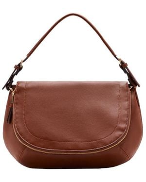 Mango Flap Crossbody Bag - Brown