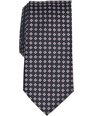 Club Room Ascot Neat Pattern Tie - Black
