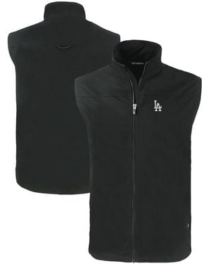 Cutter & Buck Los Angeles Dodgers Charter Eco Full-zip Vest - Black