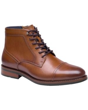 Johnston & Murphy Daylen Cap-toe Ankle Boots - Brown