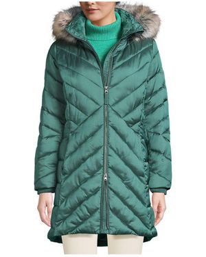 Lands' End Insulated Cozy Fleece Lined Winter Coat - Green