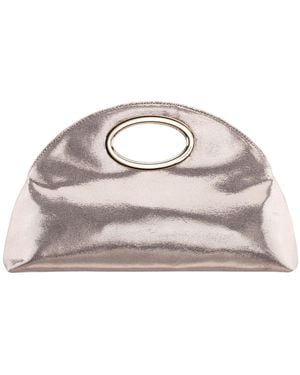 Nina Cut Out Handle Medium Clutch Handbag - Metallic