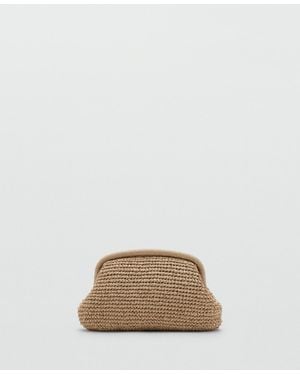 Mango Natural Fiber Clutch Bag