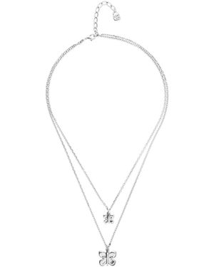 Uno De 50 18k Gold Metal Alloy Big Butterfly Necklace - White