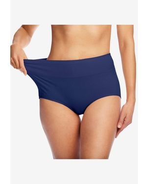 Comfort Choice Cotton Spandex Comfort Waist Brief 2-pack - Blue