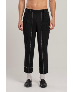 Pcfg Free Heaven Striped Two Zipped Pants - Black