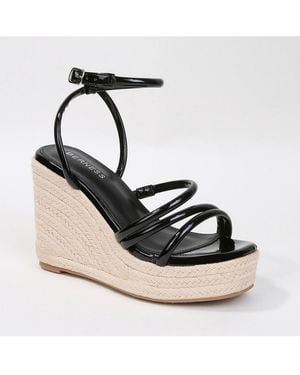 BERNESS Rivka Strappy Espadrille Wedge Sandals - White