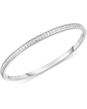 Arabella Cubic Zirconia Bangle Bracelet - Metallic