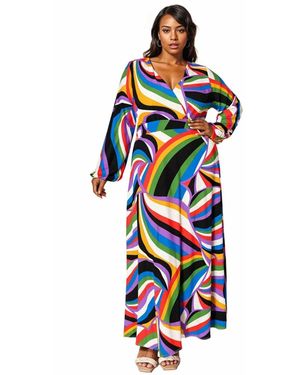 L I V D Plus Size Vacanza Maxi Dress - White