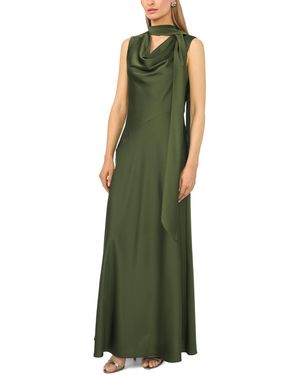Parker Sleeveless Cowl Neck Scarf-tie Maxi Dress - Green