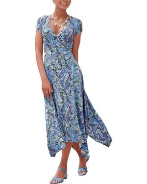 Lascana Handkerchief Hem Dress - Blue