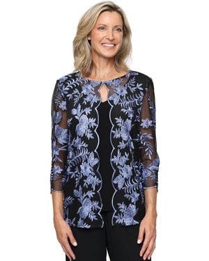 Alex Evenings Scoop Neck Tank Top - Blue