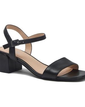 Lands' End Essential Leather Block Heels - Black