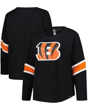 Fanatics Cincinnati Bengals Plus Size Redzone 3/4-sleeve Scoop Neck T-shirt - Black