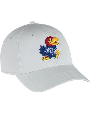 Ahead Kansas Jayhawks Adjustable Embroidered Baseball Cap - White