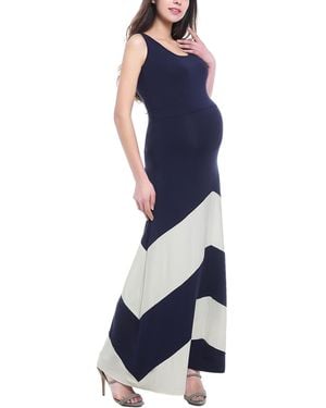 Kimi + Kai Kimi + Kai Maternity Sally Abstract Maxi Dress - Blue