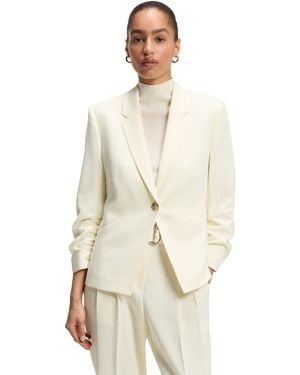 BOSS Boss By Japanese Crepe Slim-fit Blazer - Natural