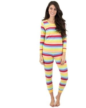Leveret Matching Family Two Piece Cotton Long Sleeve Striped Pajamas - Multicolor
