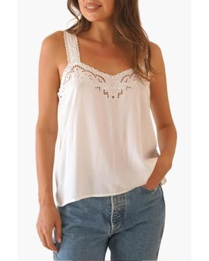 Paneros Clothing Embroidered Iris Camisole - Blue