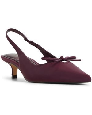 ALDO Azizza Sling-back Bow Kitten Heel Pumps - Purple