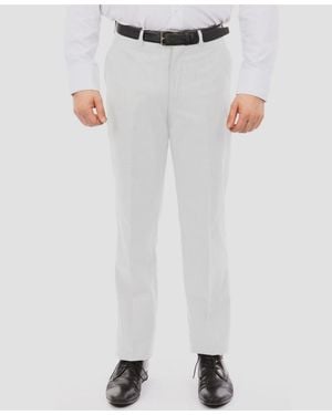 Tazzio Slim-fit Flat Front Stretch Dress Pants - White