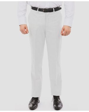 Tazzio Slim-fit Flat Front Stretch Dress Pants - White