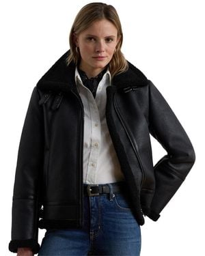 Ralph Lauren Moto Faux-leather Jacket - Black