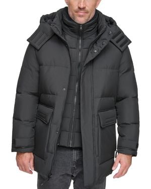 Marc New York Oswego Duvet Quilted Parka Coat - Black