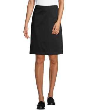 Lands' End Blend Chino Skort Top Of Knee - Black