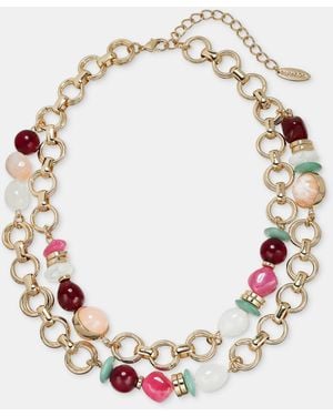 Style & Co. Gold-tone Multi-strand Beaded Necklace - Multicolor